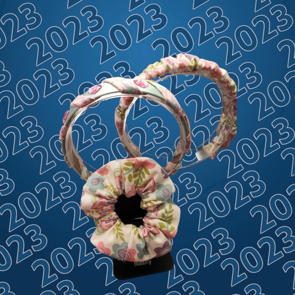 3pc Set 2 Headbands and a Floral Scrunchie - Picture 1 of 11